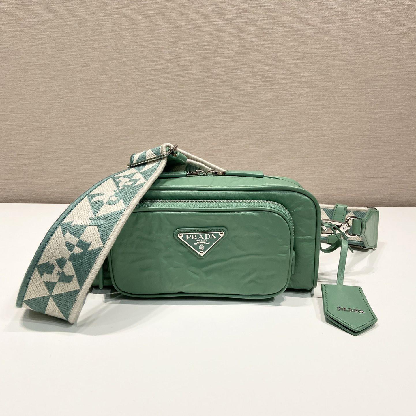 Prada Nappa Antique Leather Multi-pocket Shoulder Bag - DopestKickz