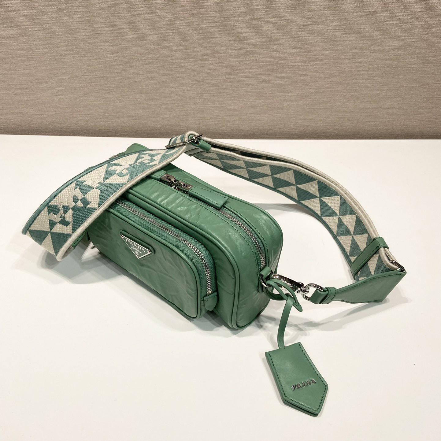 Prada Nappa Antique Leather Multi-pocket Shoulder Bag - DopestKickz