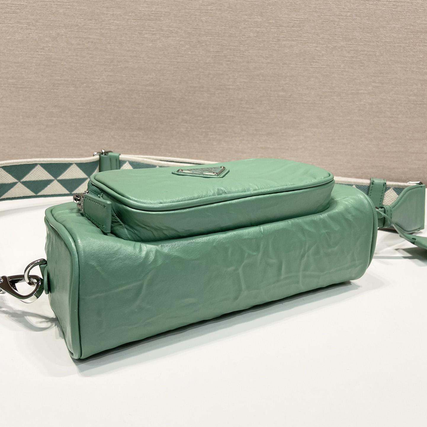 Prada Nappa Antique Leather Multi-pocket Shoulder Bag - DopestKickz