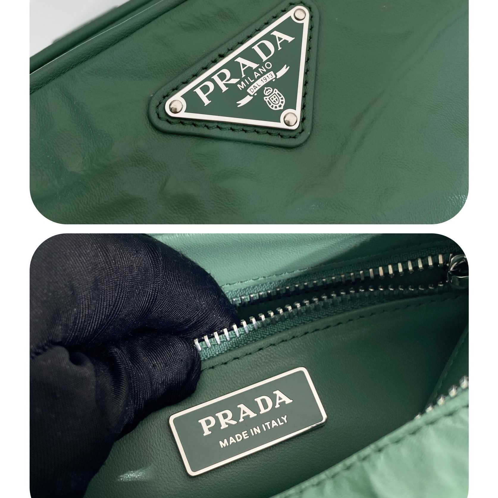 Prada Nappa Antique Leather Multi-pocket Shoulder Bag - DopestKickz