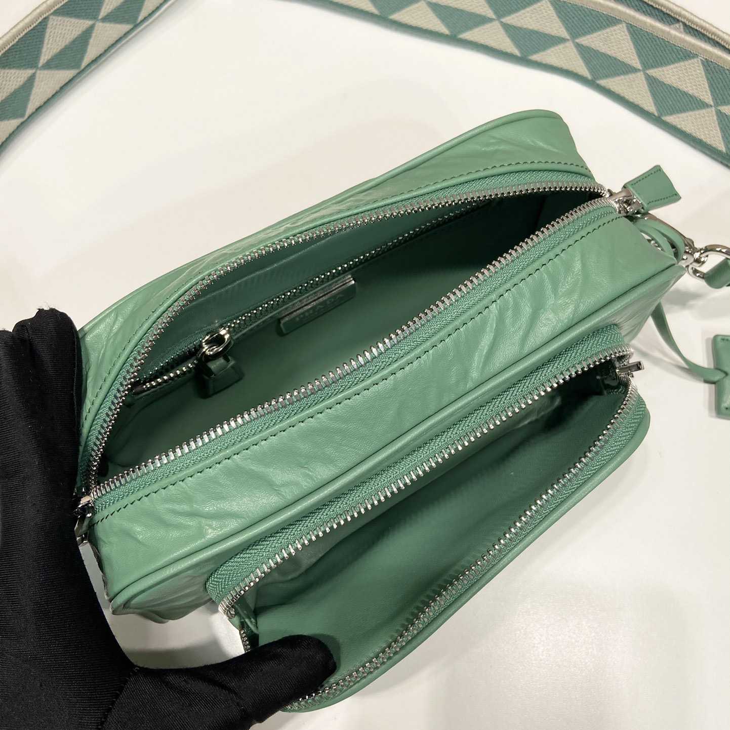 Prada Nappa Antique Leather Multi-pocket Shoulder Bag - DopestKickz