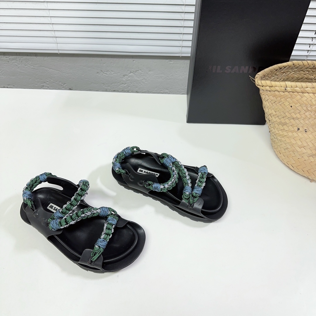 JIl Sander Leather Sandals - DopestKickz