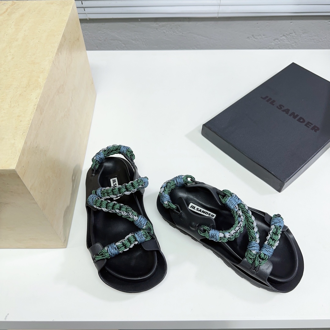 JIl Sander Leather Sandals - DopestKickz