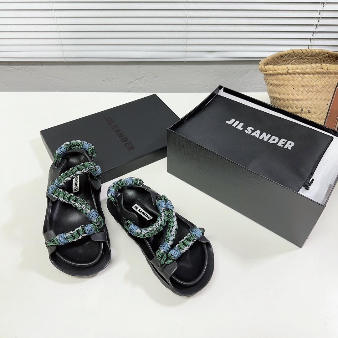 JIl Sander Leather Sandals - DopestKickz
