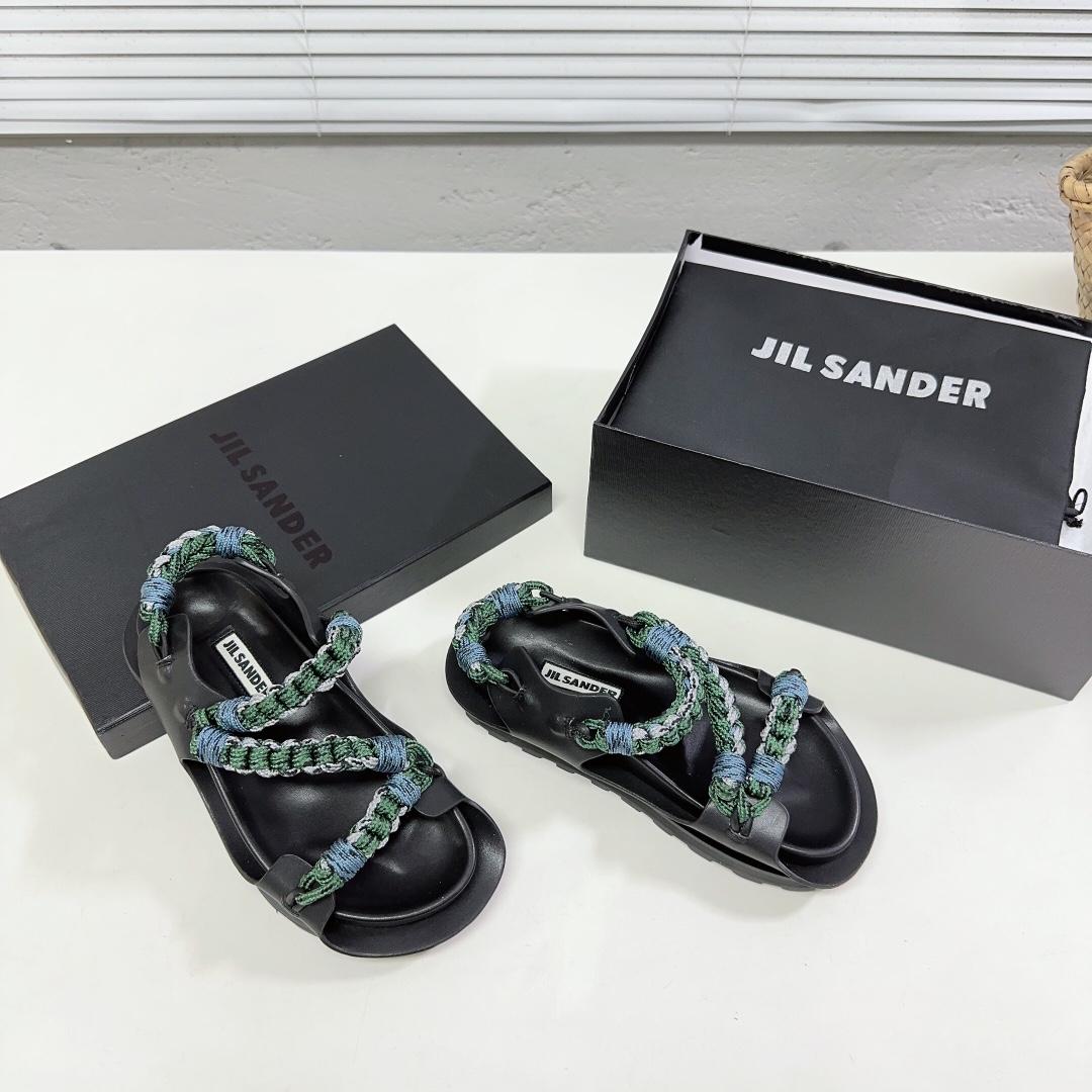 JIl Sander Leather Sandals - DopestKickz