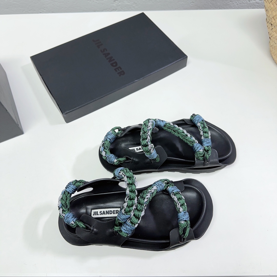 JIl Sander Leather Sandals - DopestKickz