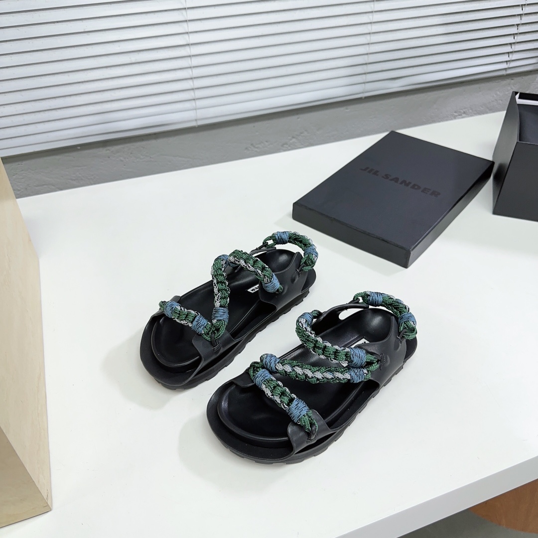 JIl Sander Leather Sandals - DopestKickz