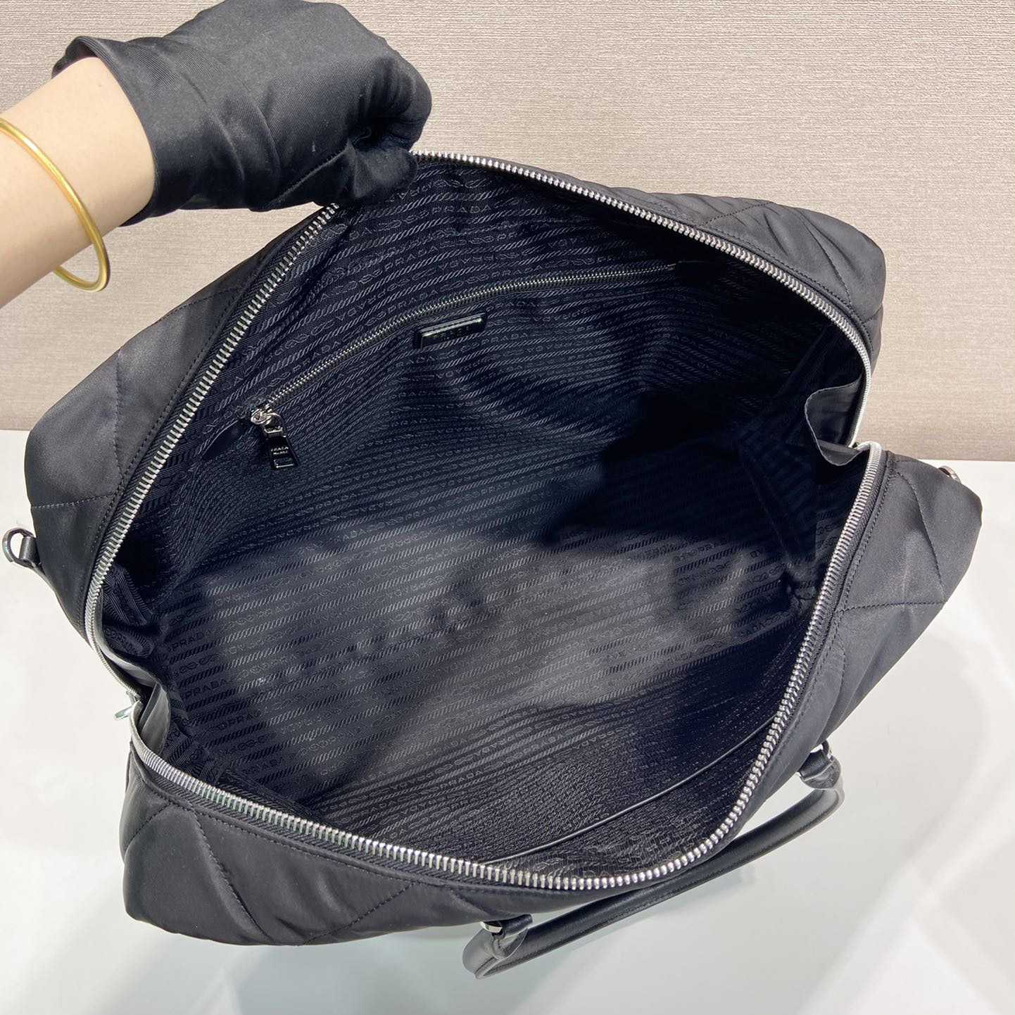 Prada Quilted Re-Nylon Travel Bag - DopestKickz