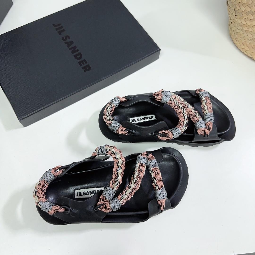 JIl Sander Leather Sandals - DopestKickz