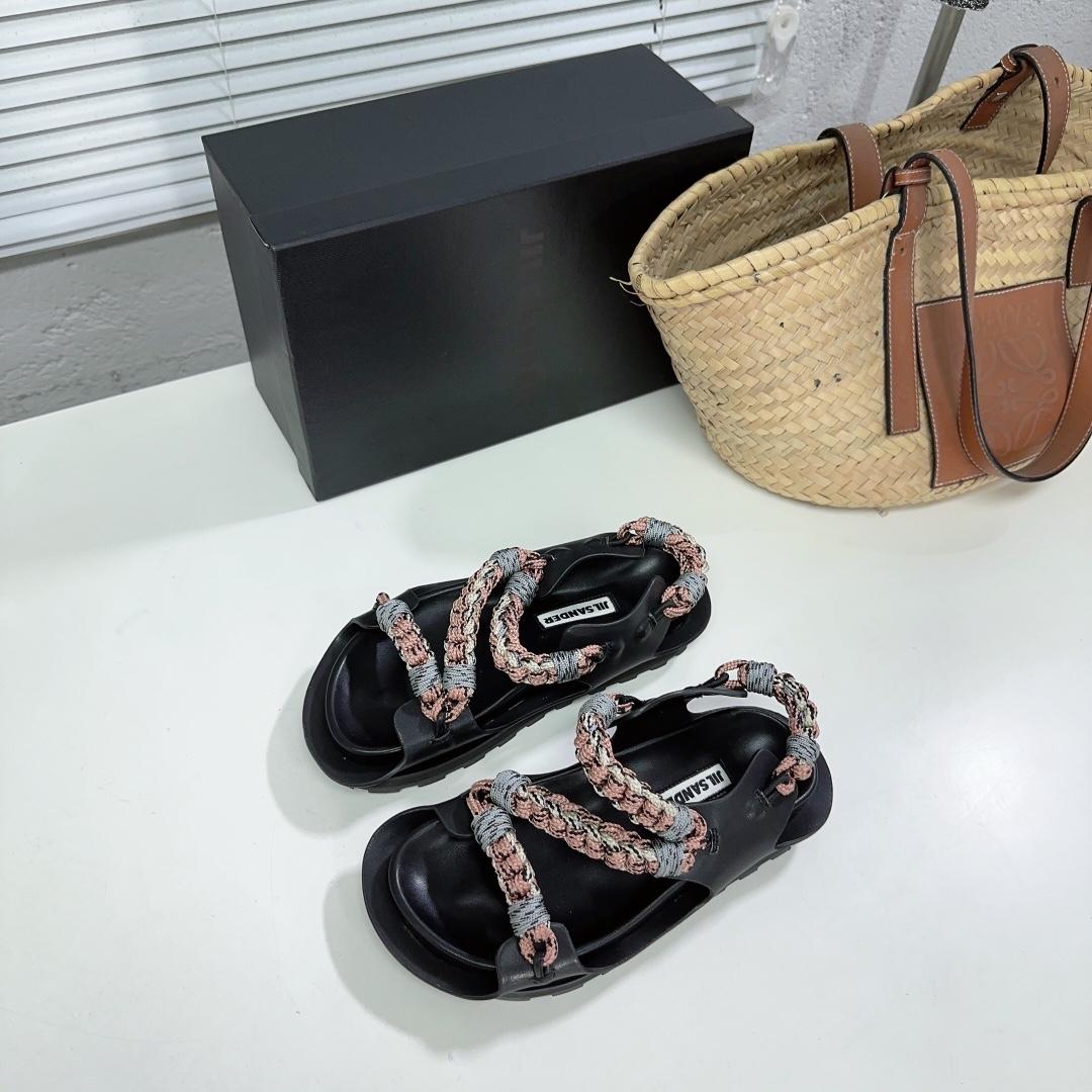 JIl Sander Leather Sandals - DopestKickz