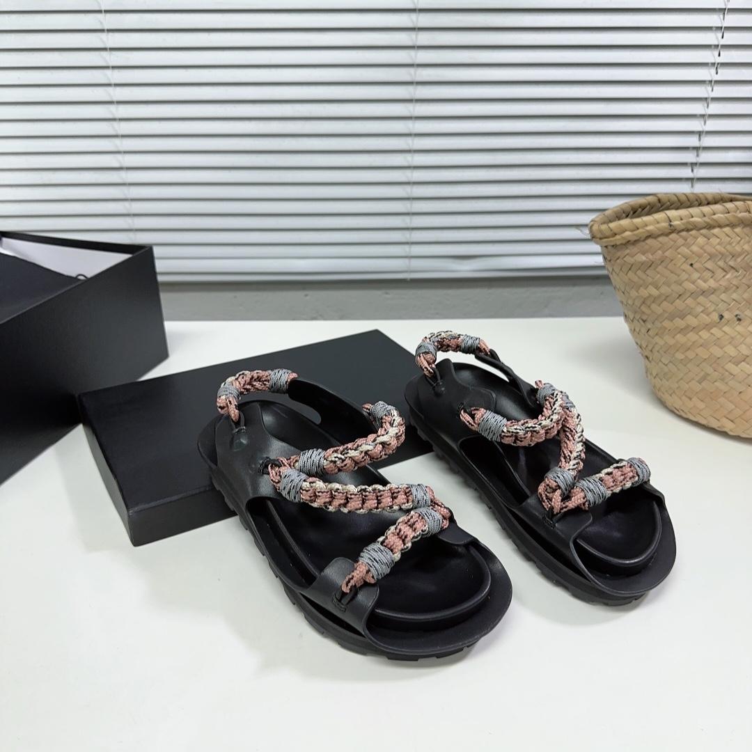 JIl Sander Leather Sandals - DopestKickz