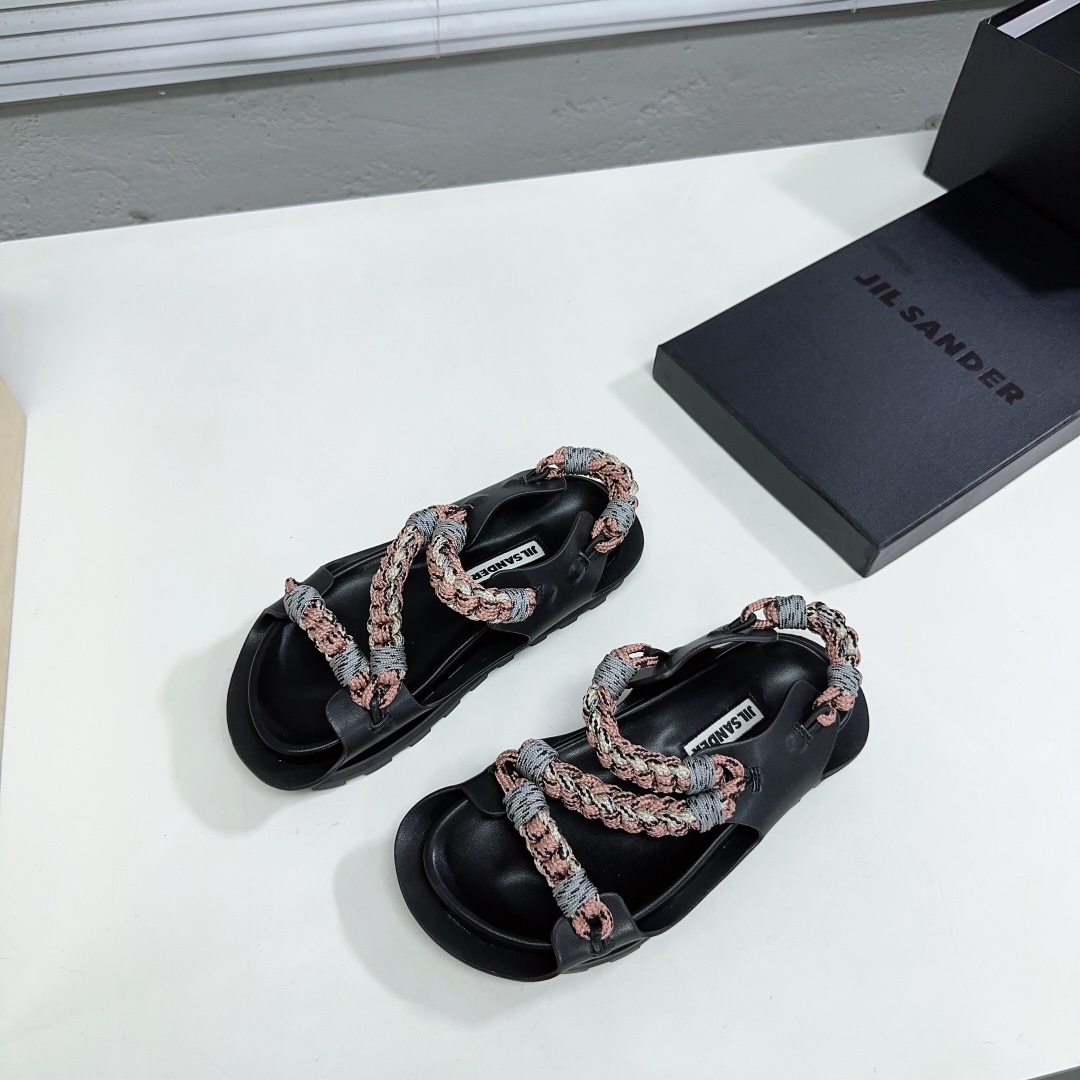 JIl Sander Leather Sandals - DopestKickz