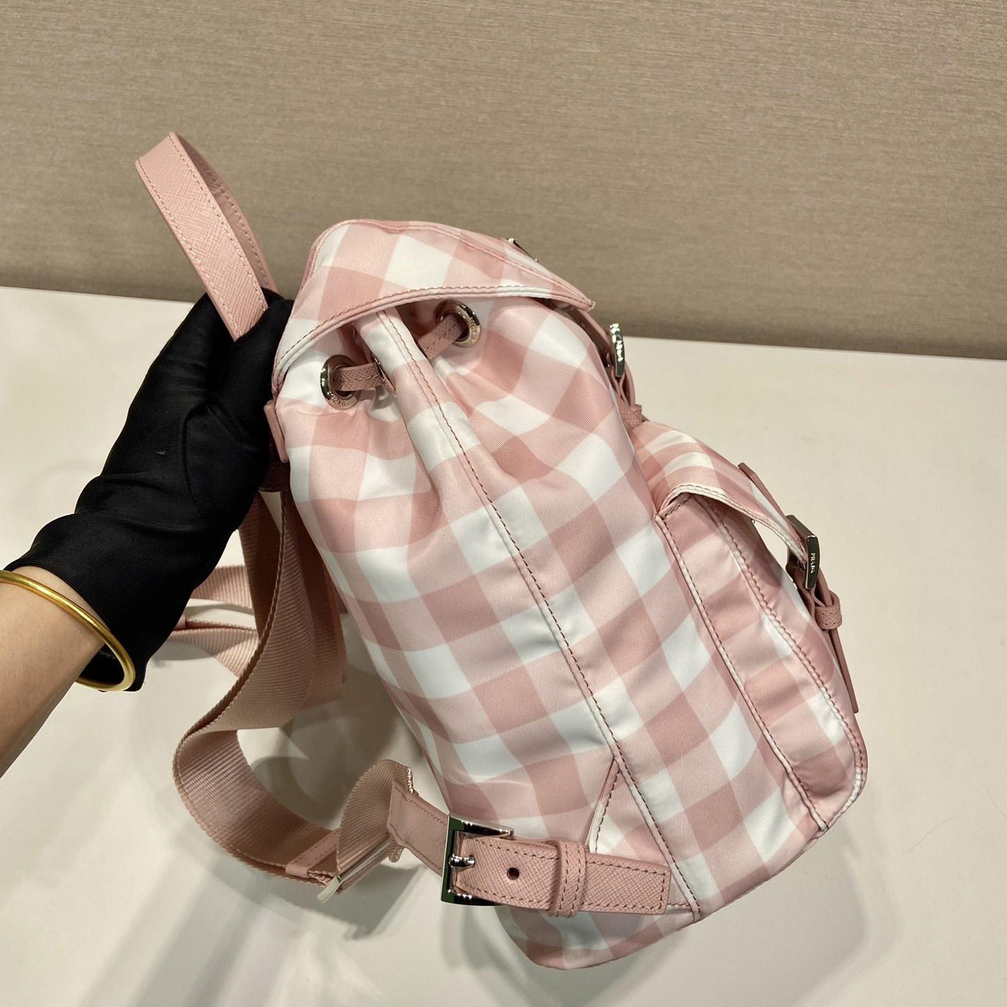 Prada Small Printed Re-Nylon Backpack - DopestKickz