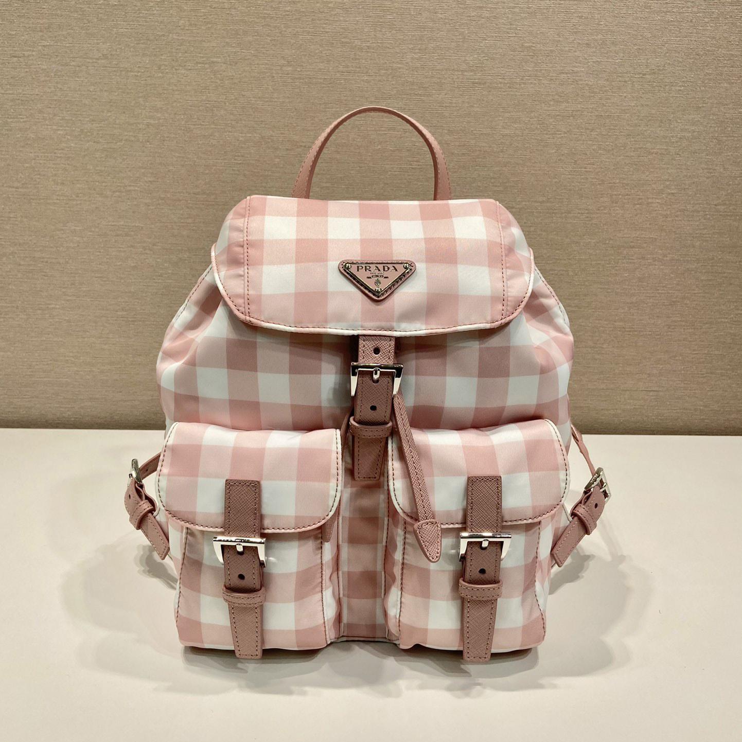Prada Small Printed Re-Nylon Backpack - DopestKickz