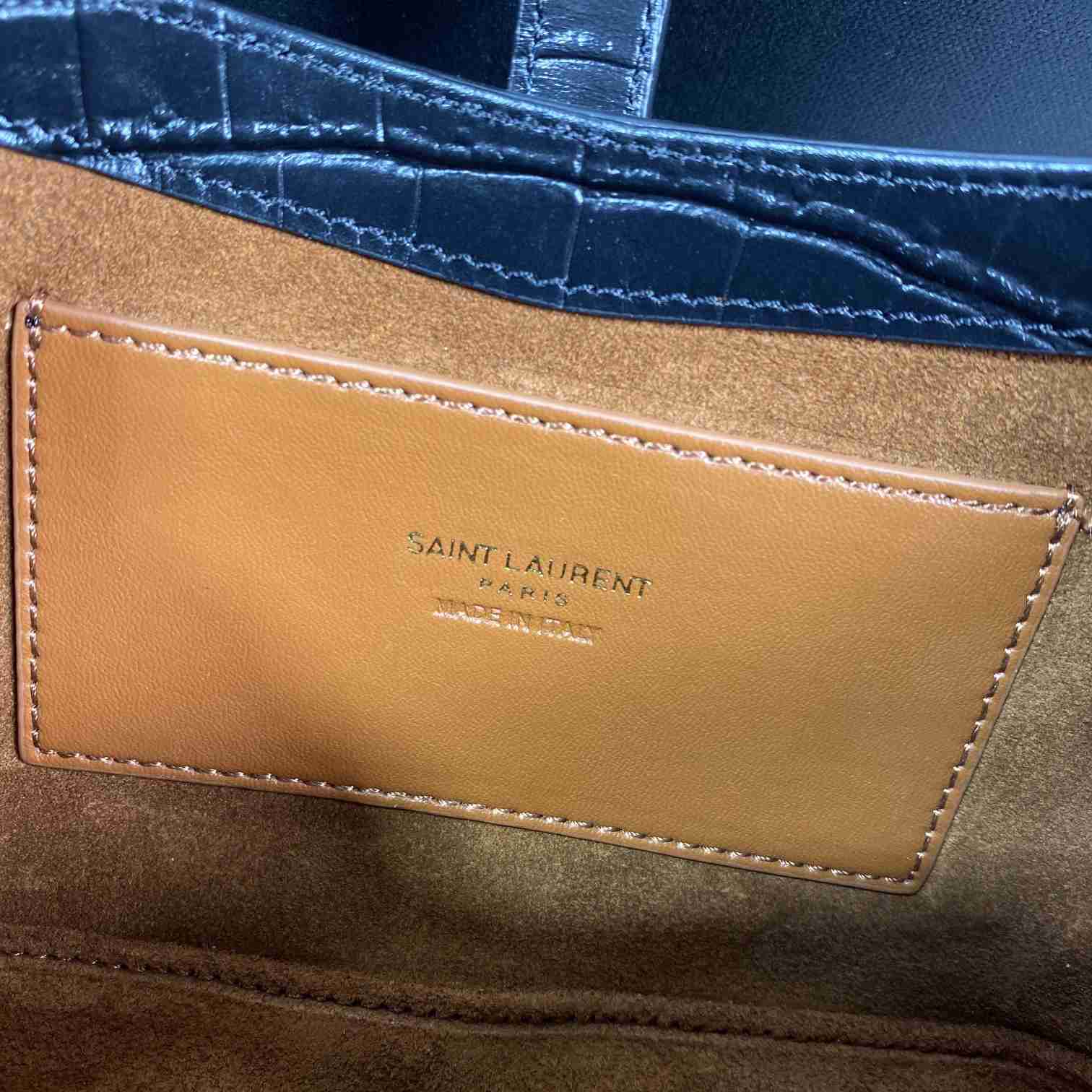 Saint Laurent 5A7 Crocodile-embossed Shoulder Bag(19x12.5x4.5) - DopestKickz