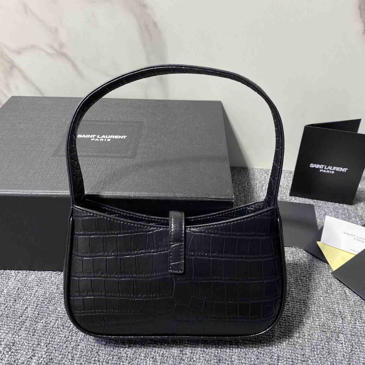 Saint Laurent 5A7 Crocodile-embossed Shoulder Bag(19x12.5x4.5) - DopestKickz