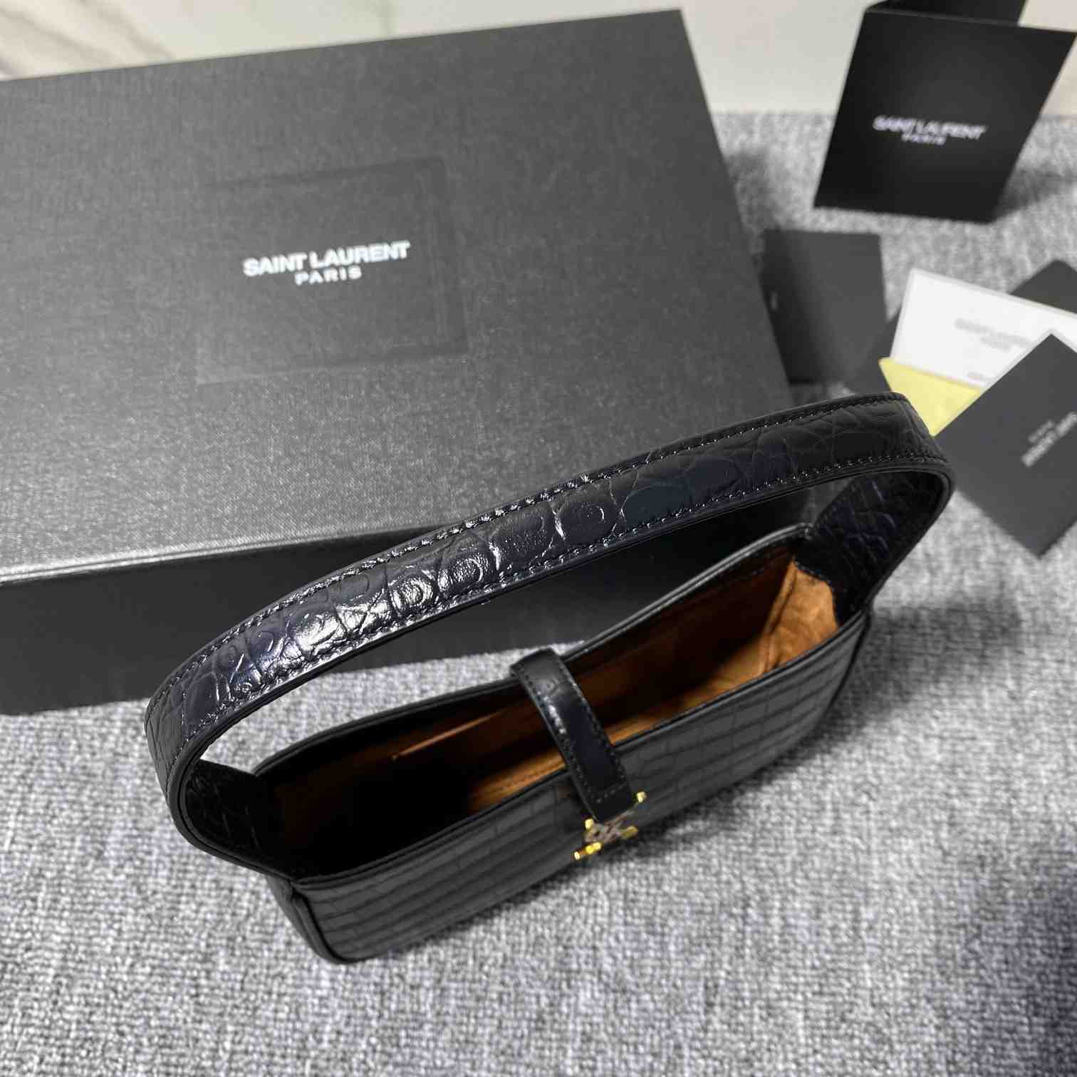 Saint Laurent 5A7 Crocodile-embossed Shoulder Bag(19x12.5x4.5) - DopestKickz