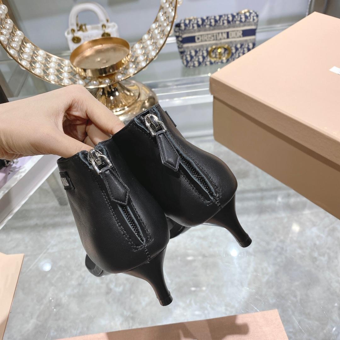 Miu Miu Leather Thong Booties - DopestKickz