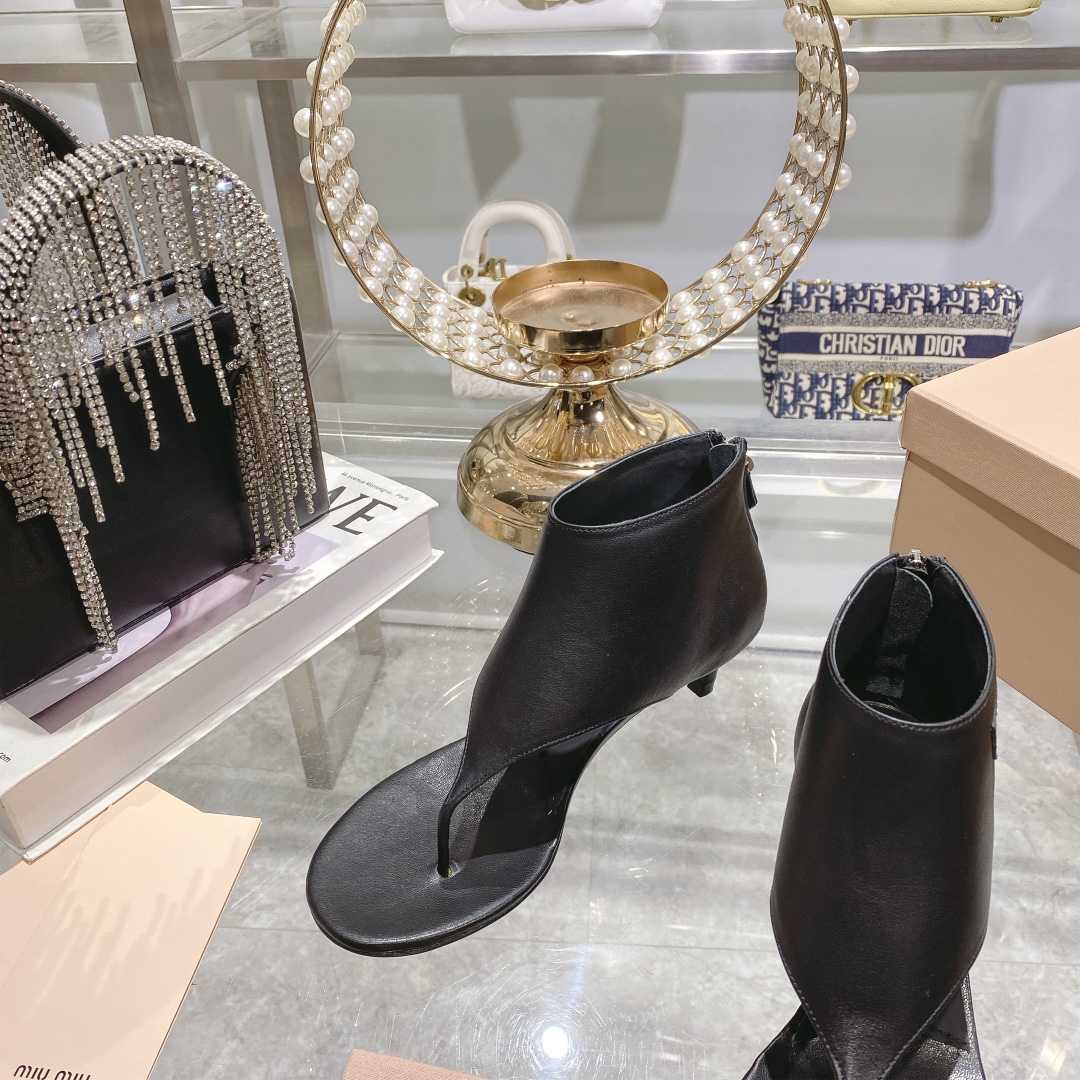 Miu Miu Leather Thong Booties - DopestKickz