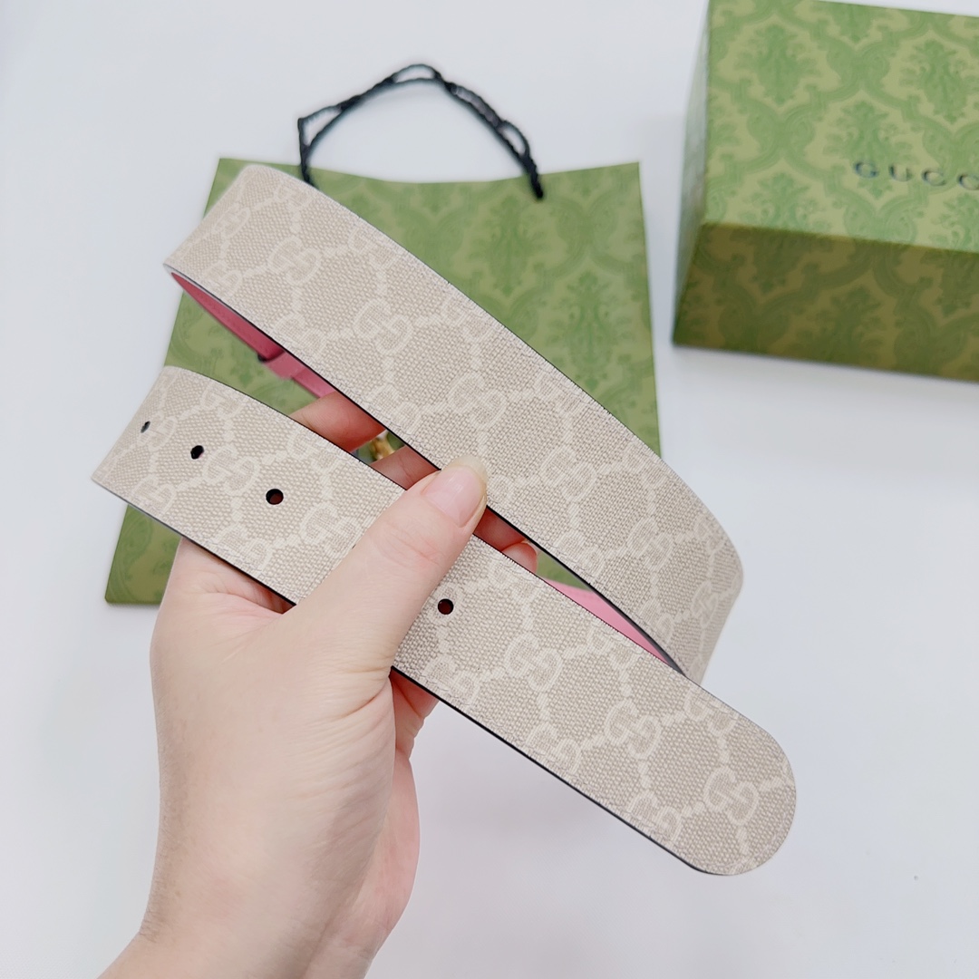 Gucci GG Marmont Reversible Wide Belt - DopestKickz