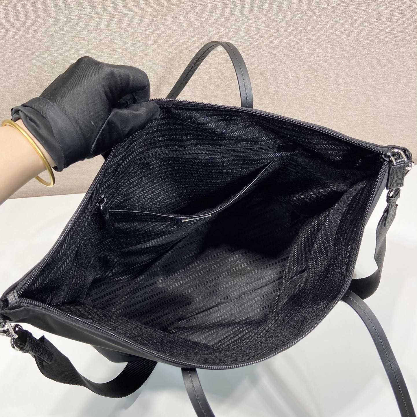 Prada Re-Nylon And Saffiano Leather Tote Bag - DopestKickz