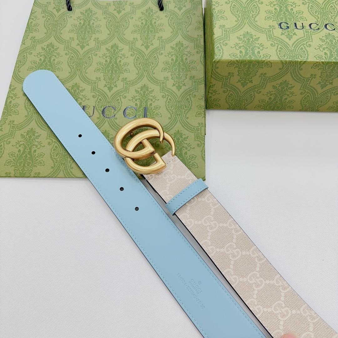 Gucci GG Marmont Reversible Wide Belt - DopestKickz
