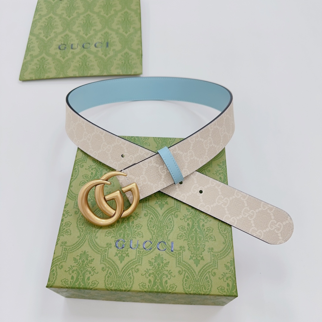 Gucci GG Marmont Reversible Wide Belt - DopestKickz