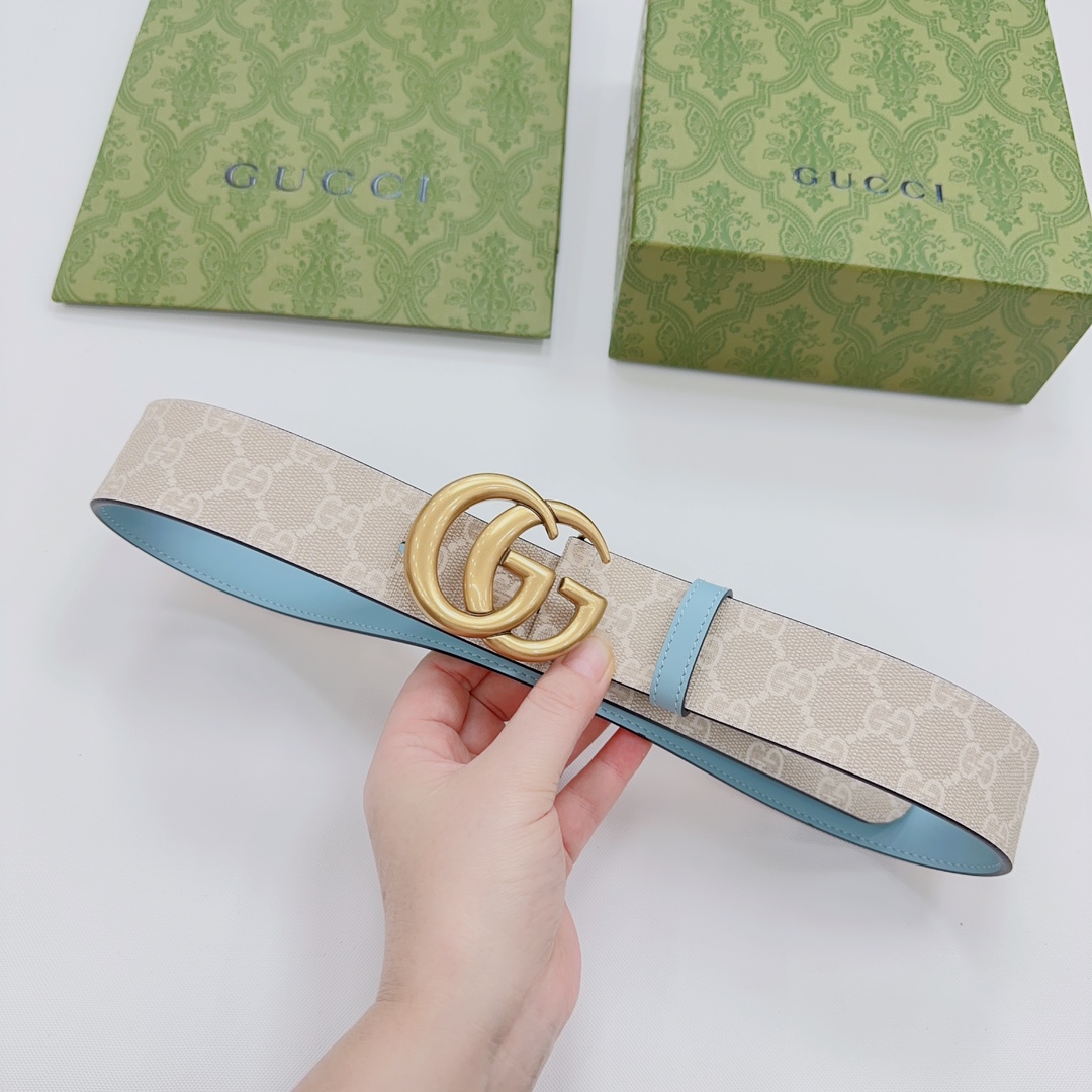 Gucci GG Marmont Reversible Wide Belt - DopestKickz