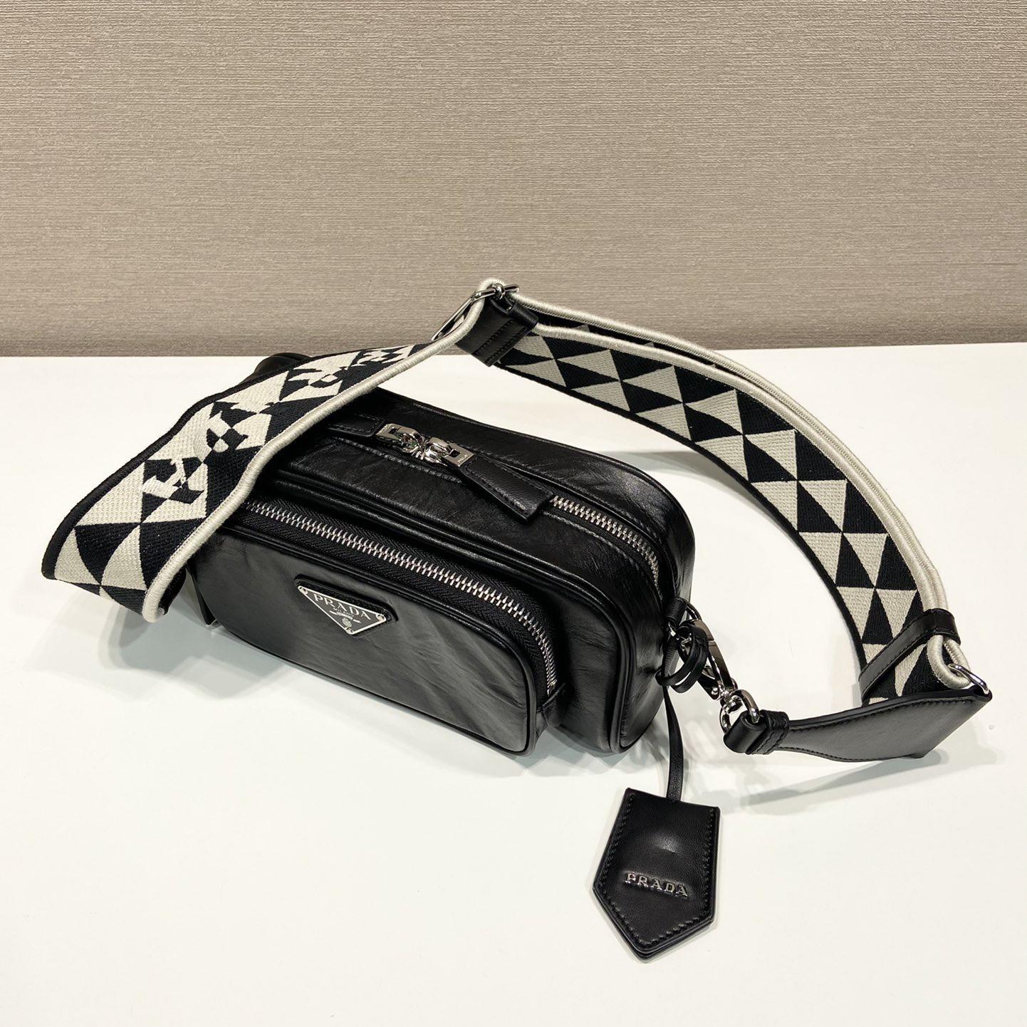 Prada Nappa Antique Leather Multi-pocket Shoulder Bag - DopestKickz