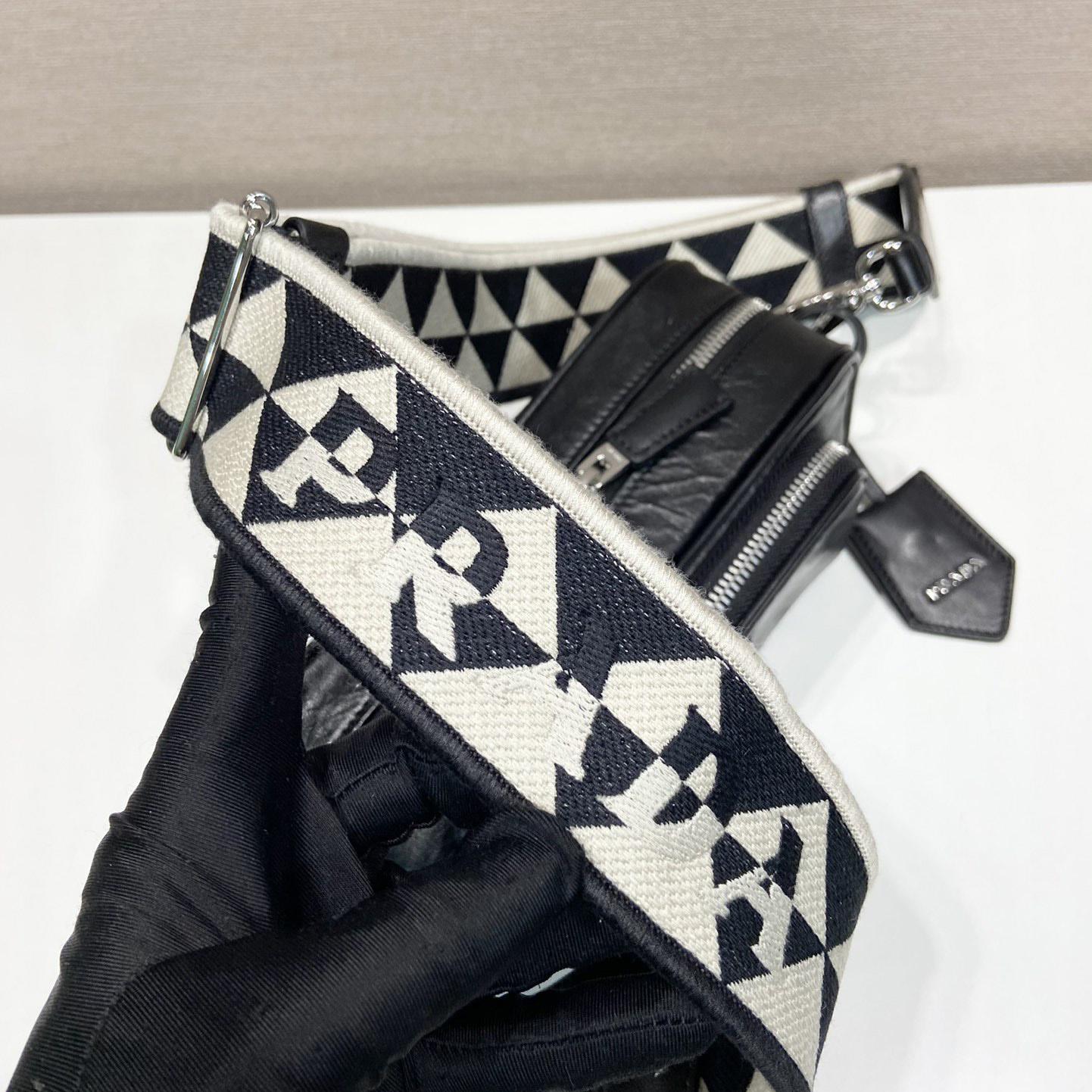 Prada Nappa Antique Leather Multi-pocket Shoulder Bag - DopestKickz