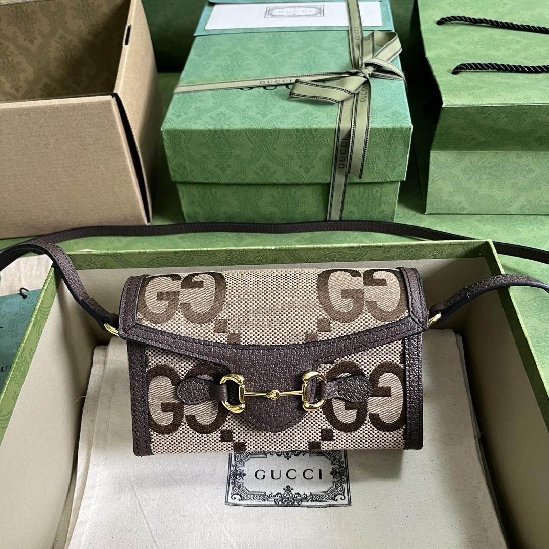 Gucci Horsebit 1955 Jumbo GG Mini Bag(18-12-5cm) - DopestKickz