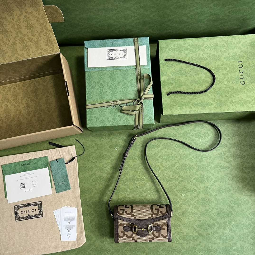 Gucci Horsebit 1955 Jumbo GG Mini Bag(18-12-5cm) - DopestKickz