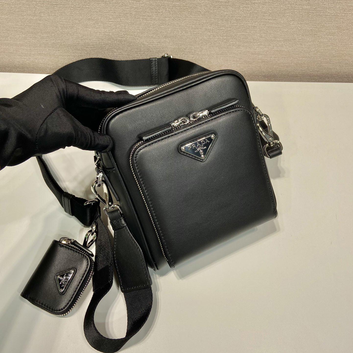 Prada Leather Shoulder Bag With Pouch - DopestKickz