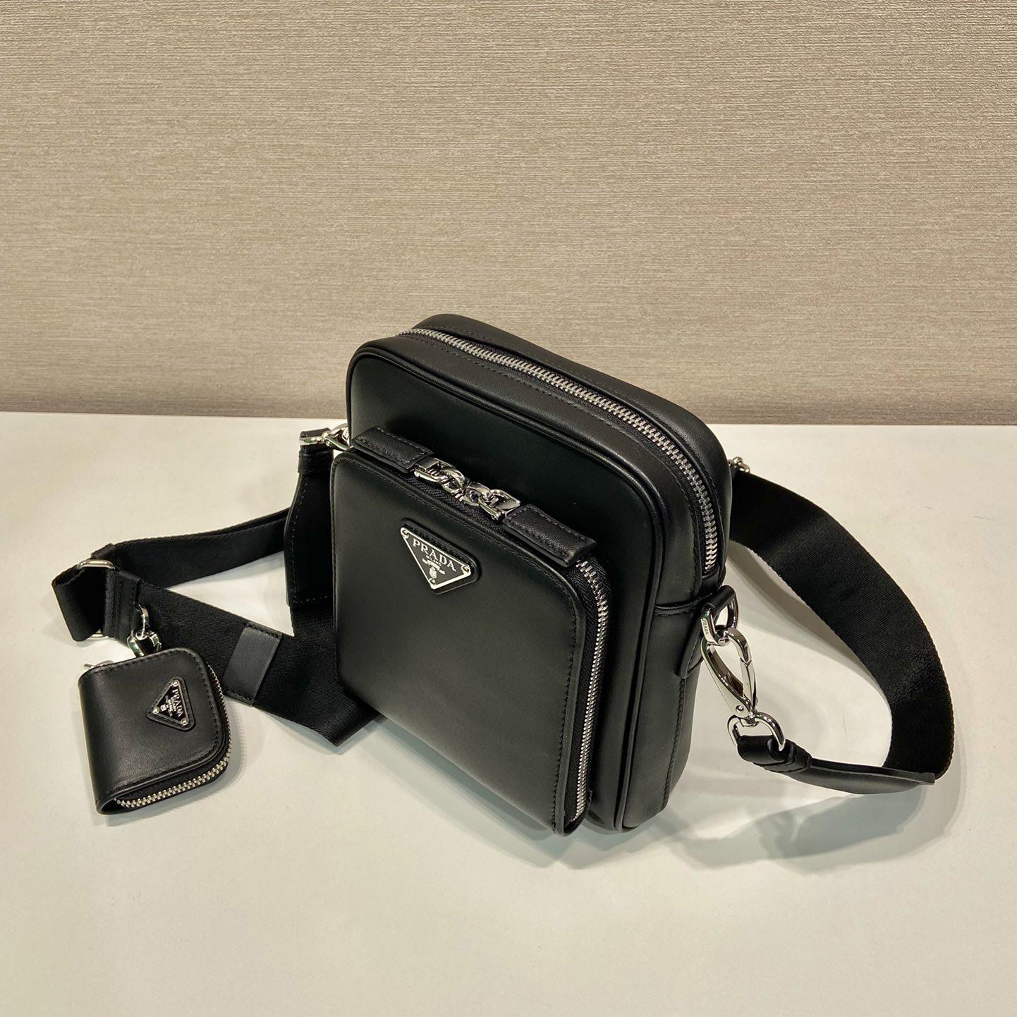 Prada Leather Shoulder Bag With Pouch - DopestKickz