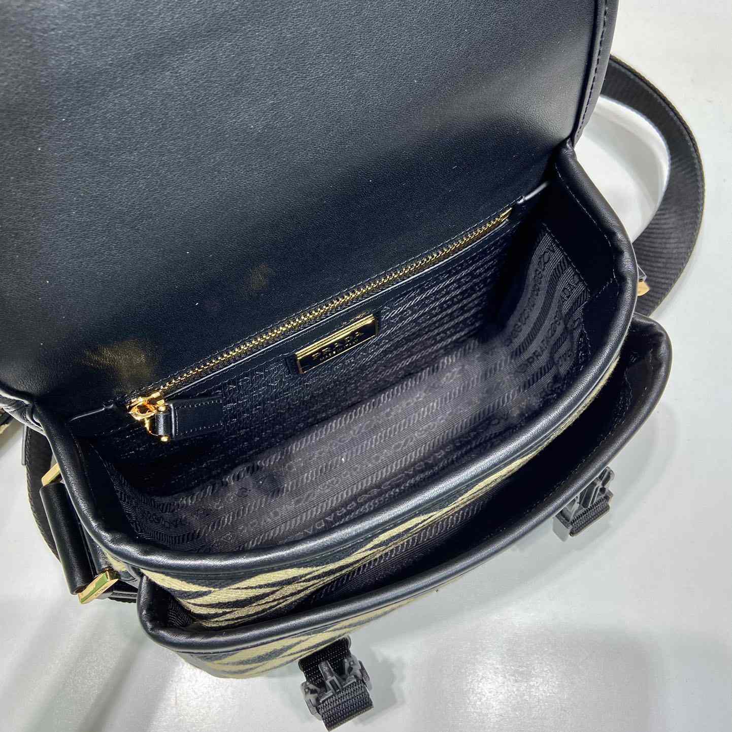 Prada Symbole Embroidered Fabric Bag - DopestKickz