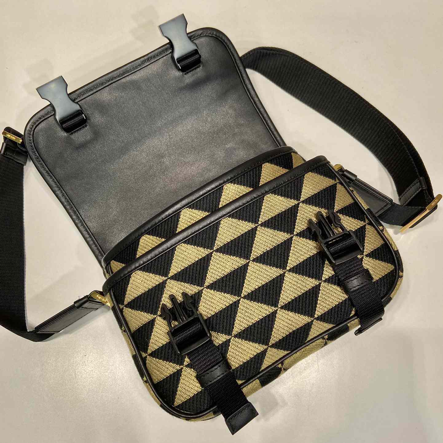 Prada Symbole Embroidered Fabric Bag - DopestKickz