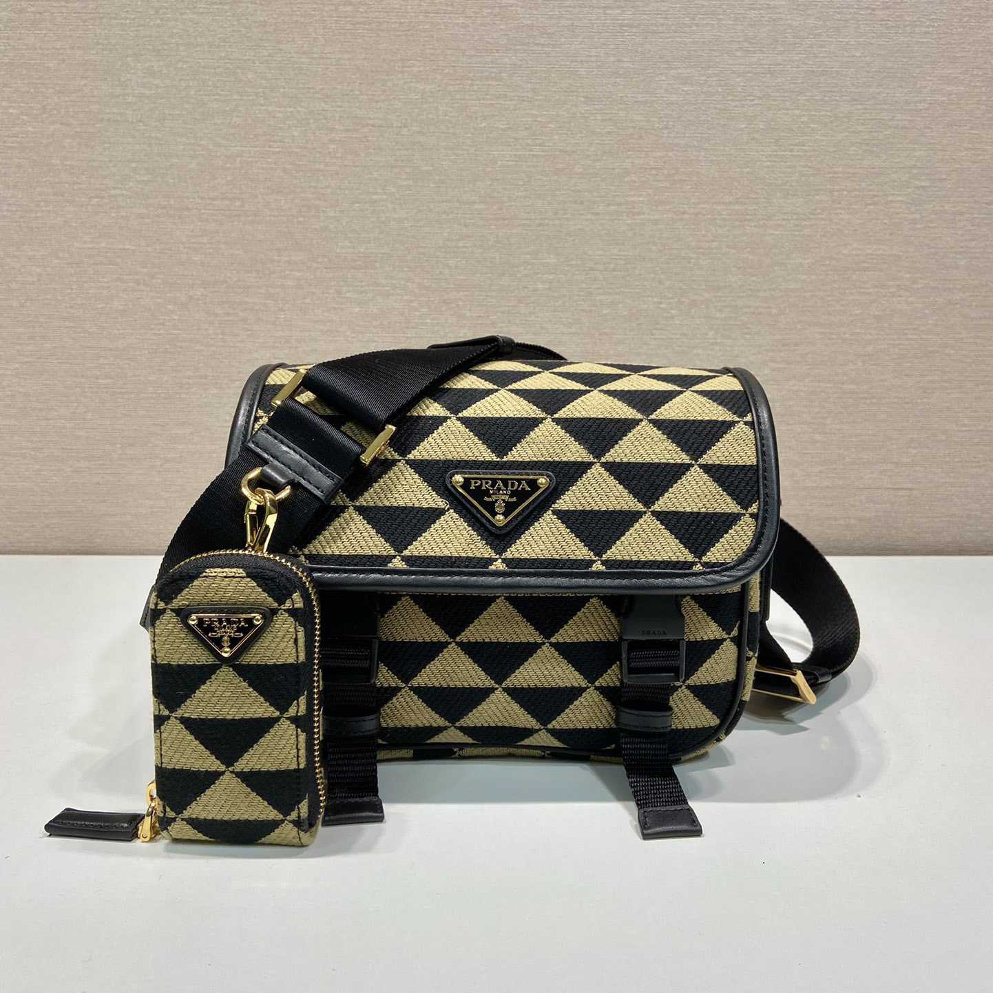 Prada Symbole Embroidered Fabric Bag - DopestKickz