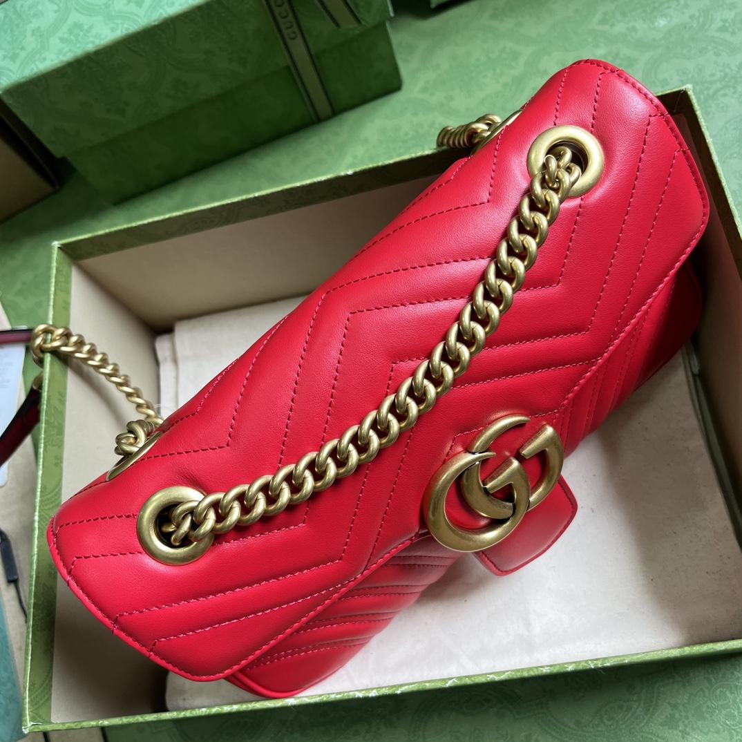 Gucci GG Marmont Small Shoulder Bag(26*15*7cm)   - DopestKickz