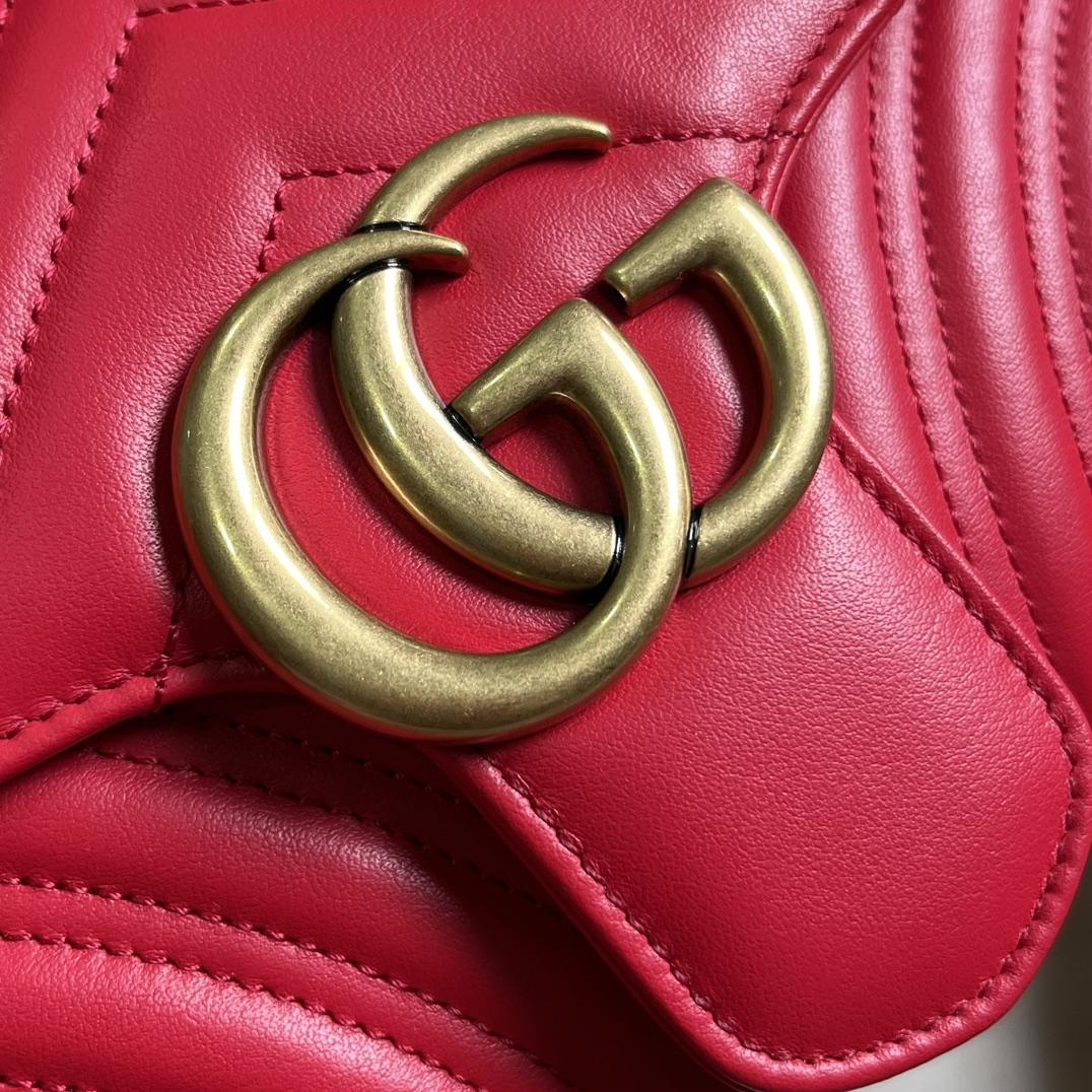 Gucci GG Marmont Small Shoulder Bag(26*15*7cm)   - DopestKickz
