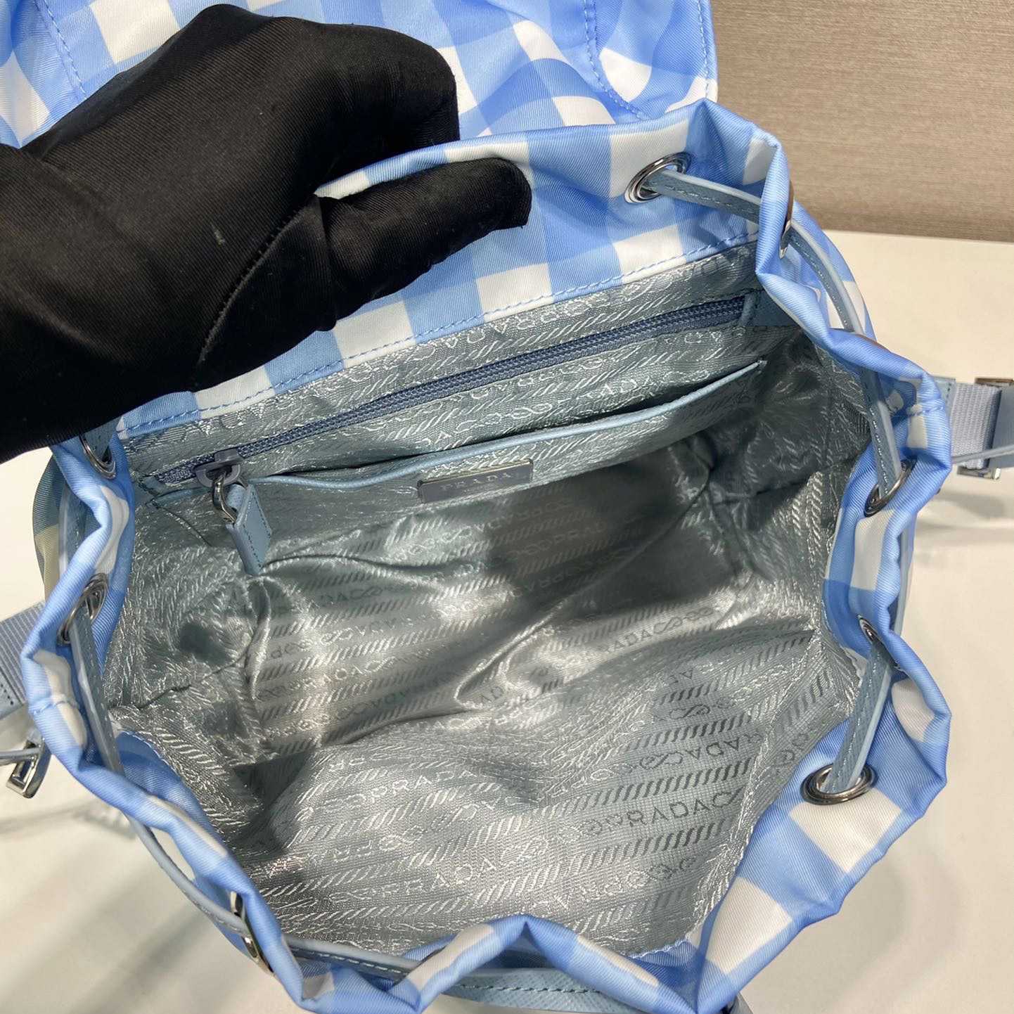 Prada Small Printed Re-Nylon Backpack - DopestKickz