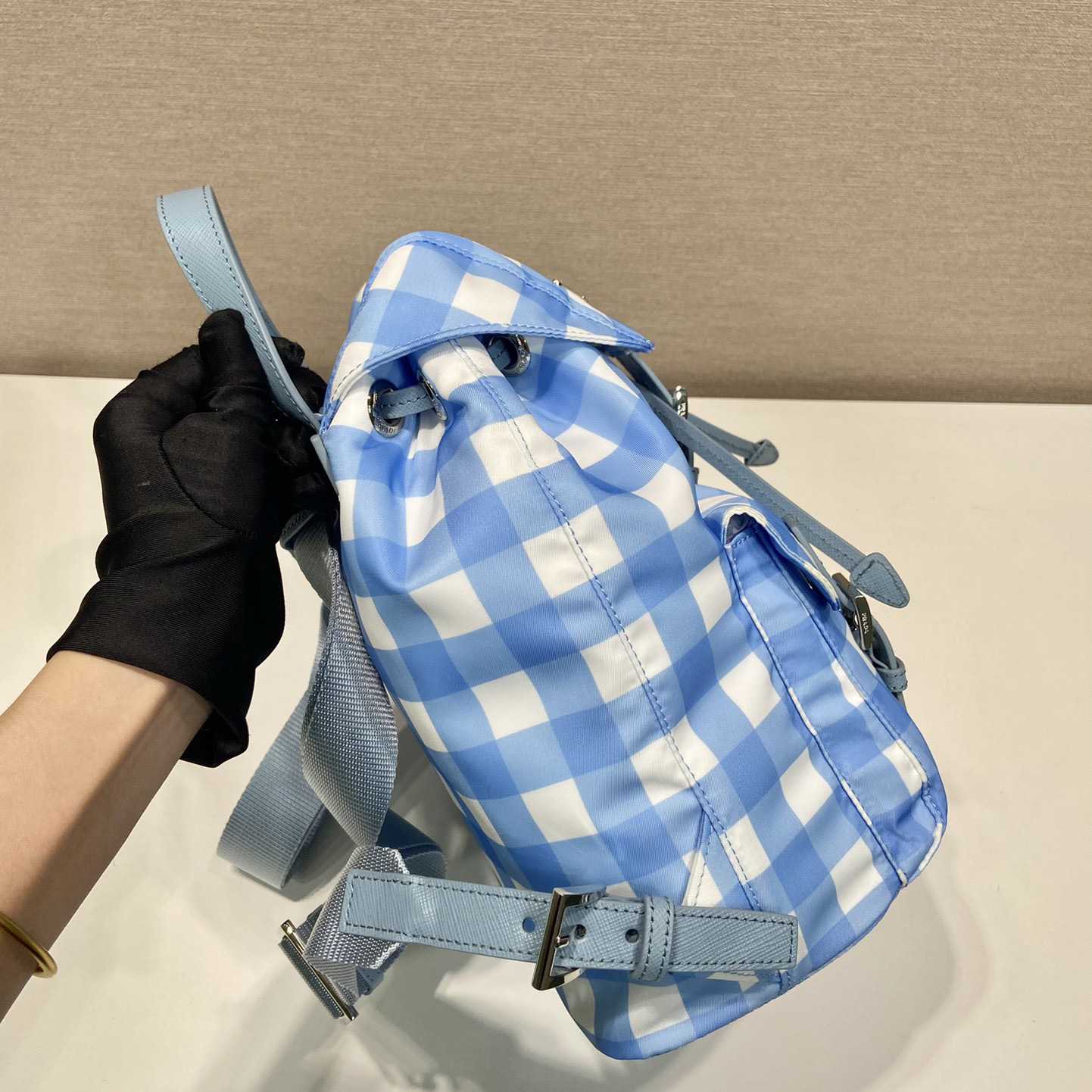 Prada Small Printed Re-Nylon Backpack - DopestKickz