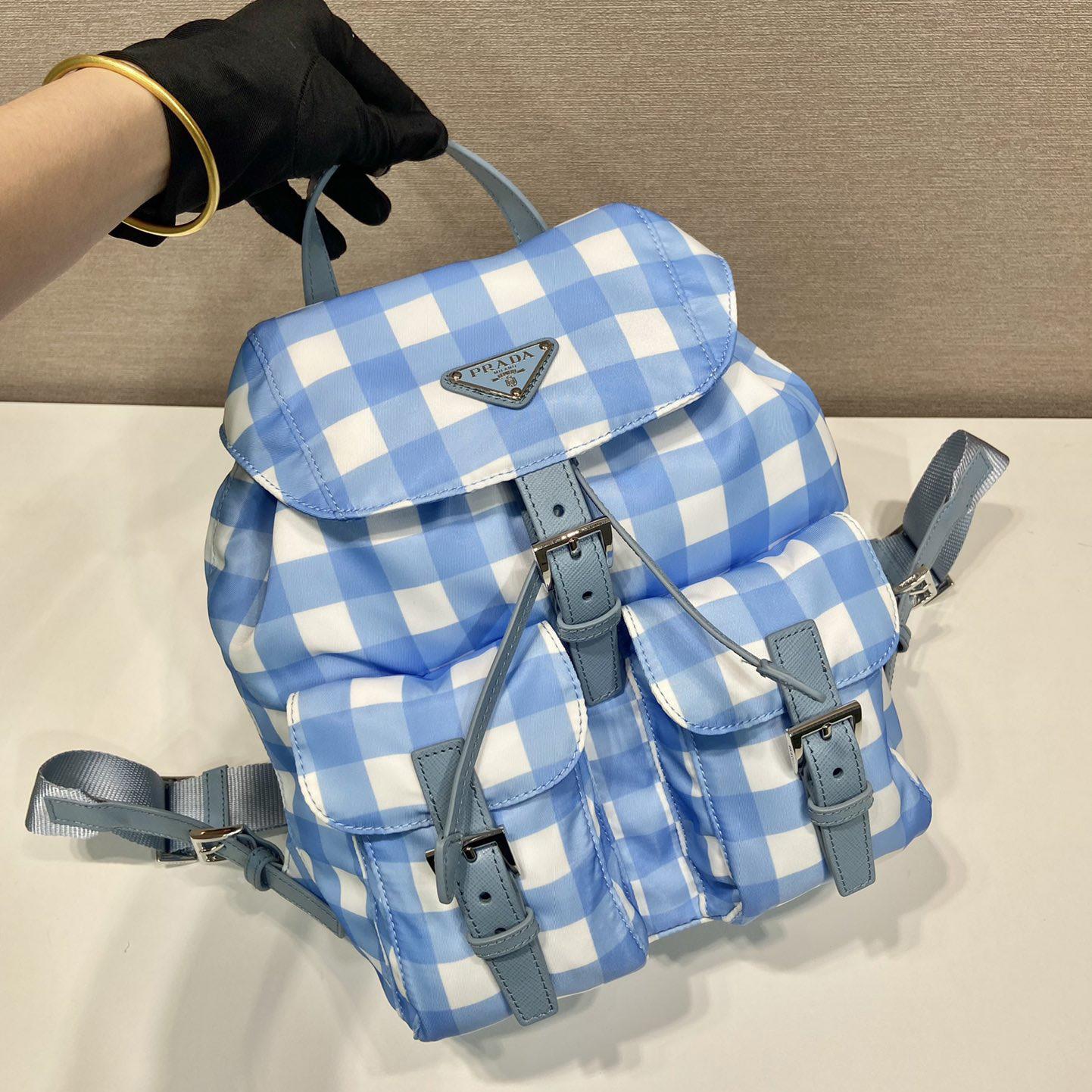 Prada Small Printed Re-Nylon Backpack - DopestKickz