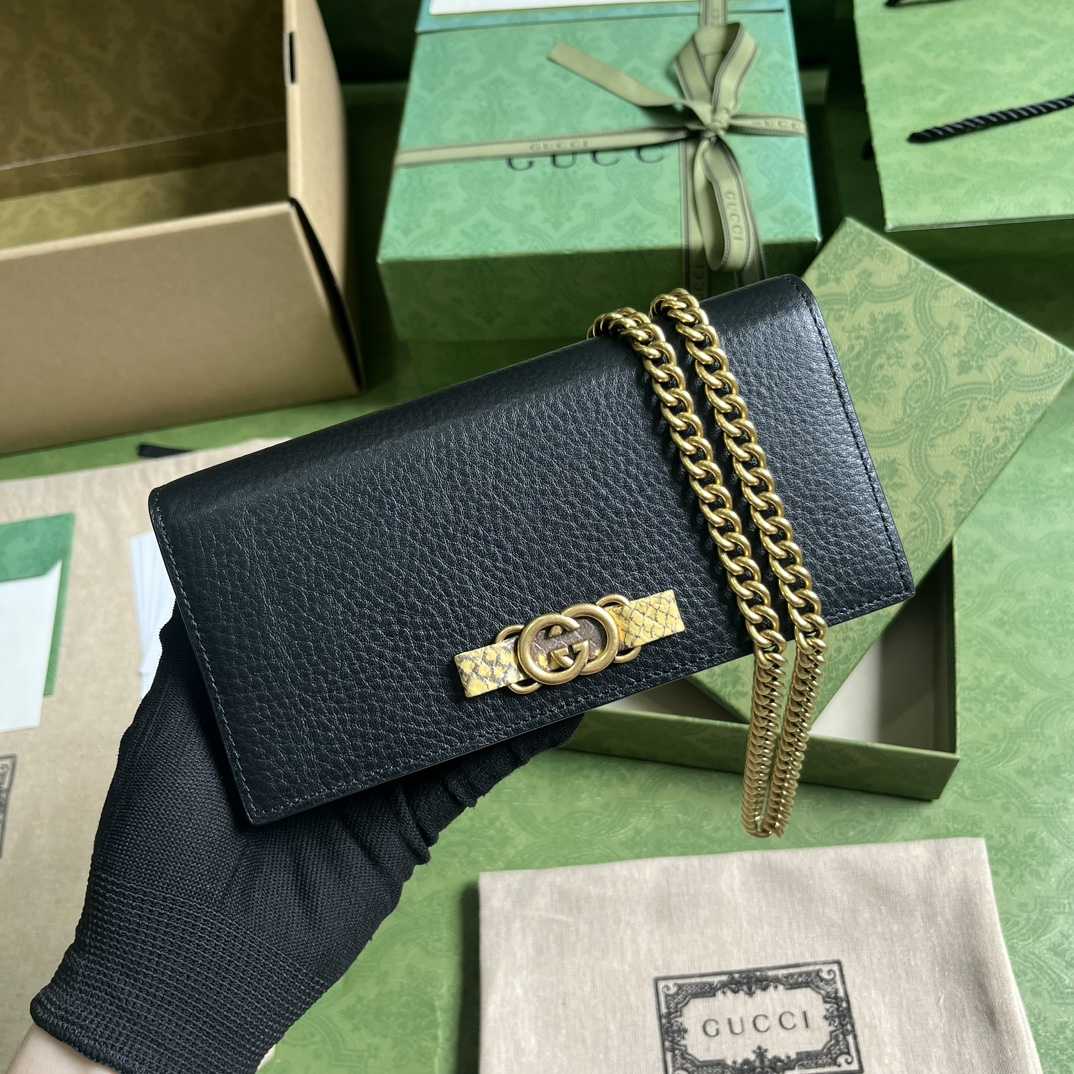 Gucci Chain Wallet With Interlocking G Python Bow(19-10-4cm) - DopestKickz