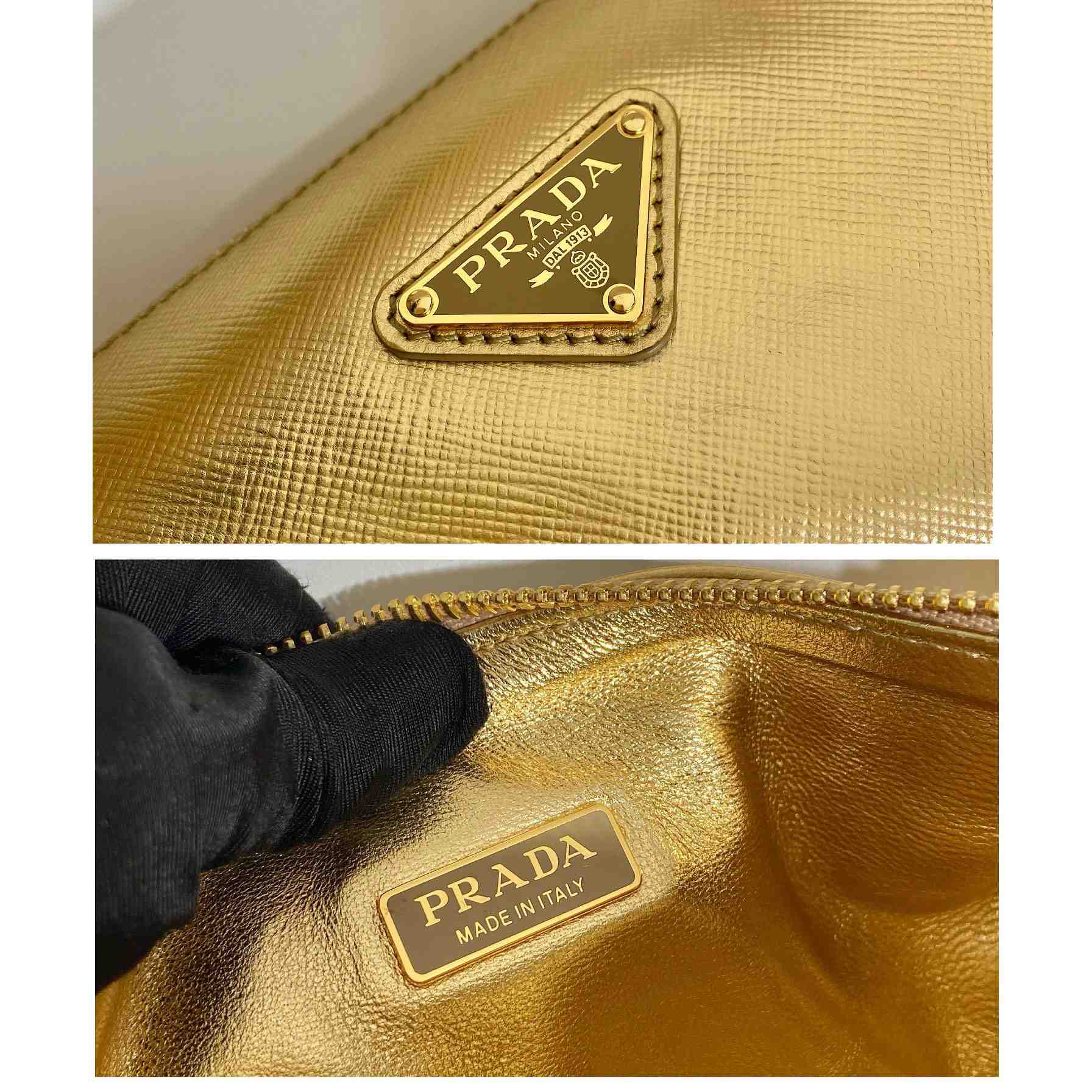 Prada Triangle Saffiano Leather Shoulder Bag - DopestKickz