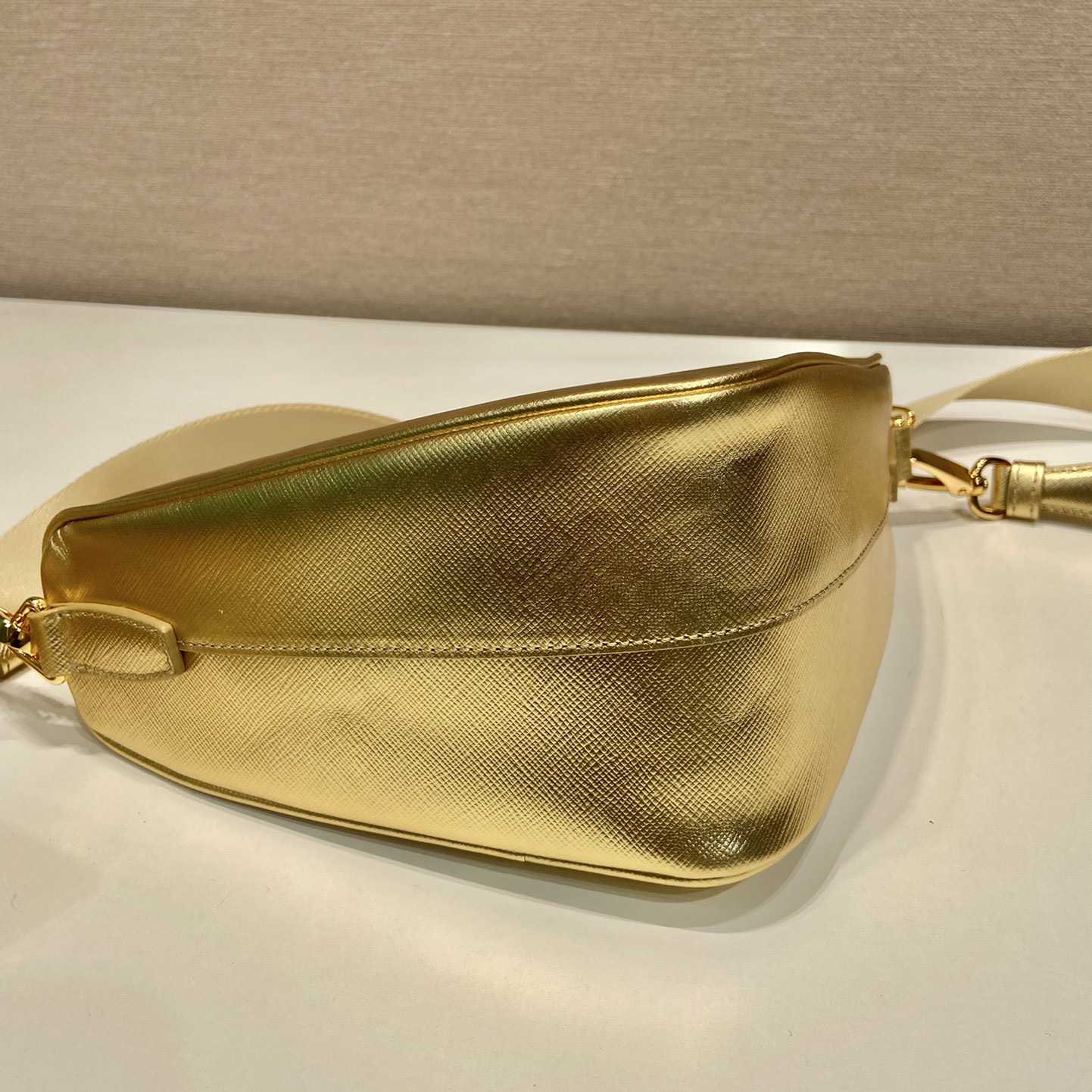 Prada Triangle Saffiano Leather Shoulder Bag - DopestKickz