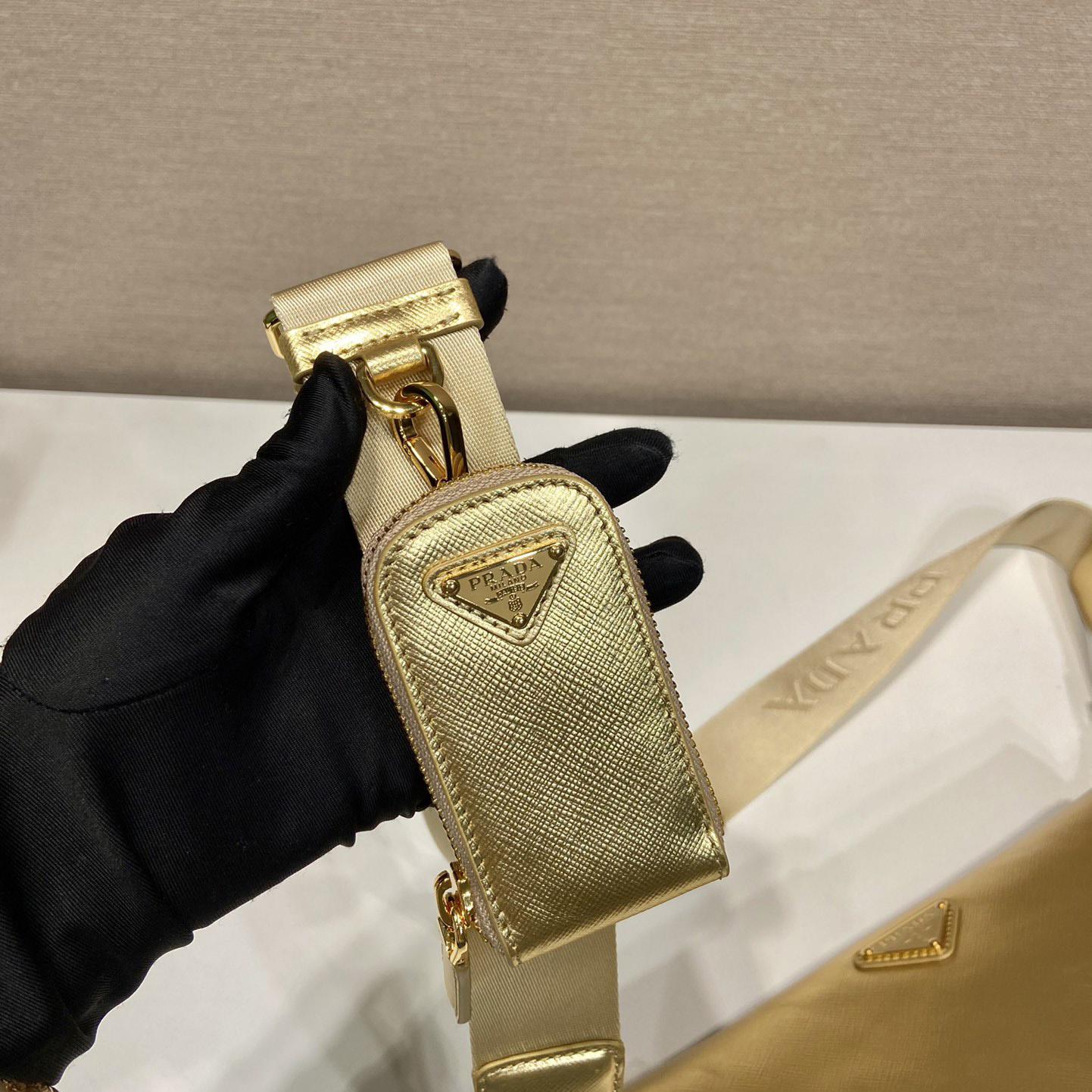 Prada Triangle Saffiano Leather Shoulder Bag - DopestKickz