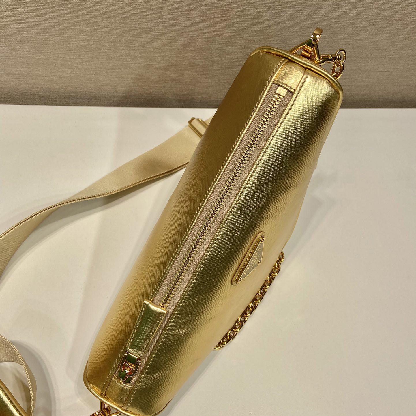 Prada Triangle Saffiano Leather Shoulder Bag - DopestKickz