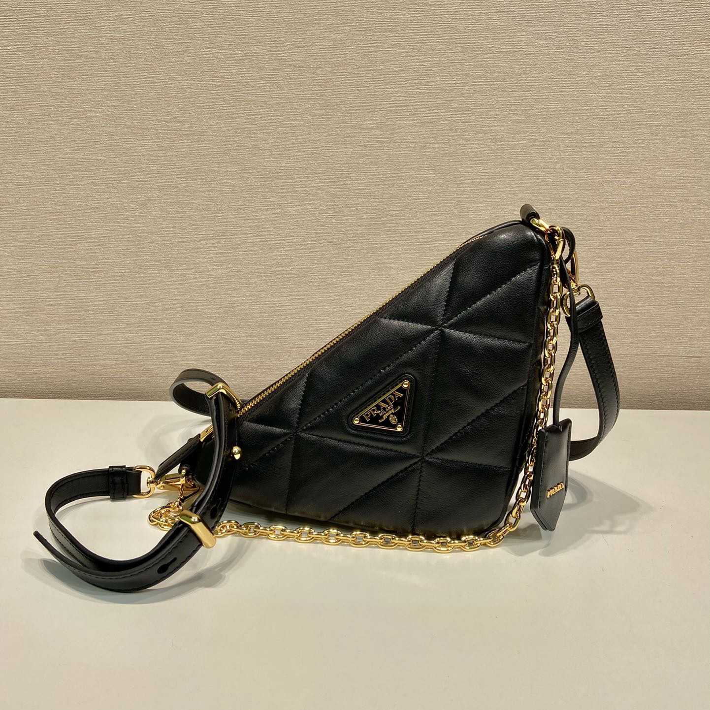 Prada Triangle Leather Bag(26-15-11cm) - DopestKickz