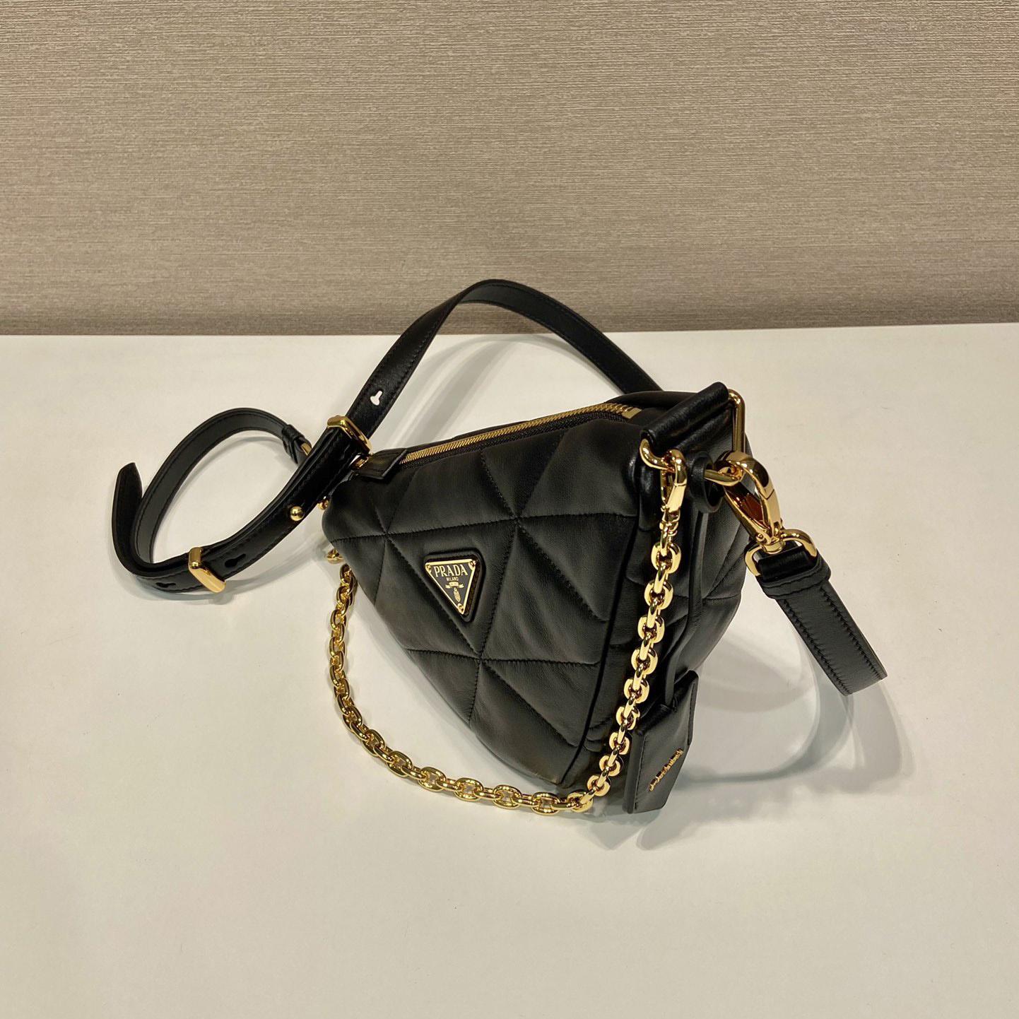 Prada Triangle Leather Bag(26-15-11cm) - DopestKickz