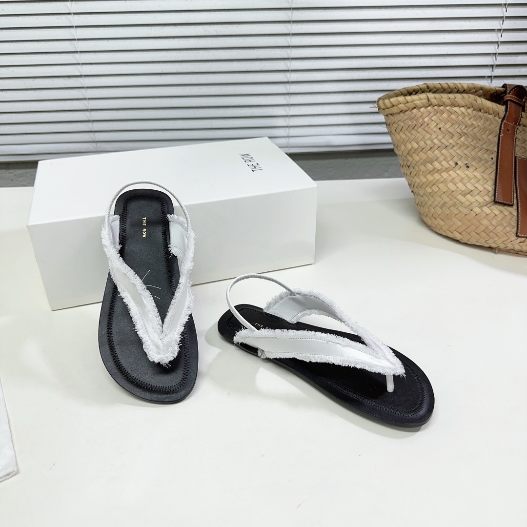 The Row Women's Fray Slingback Thong Sandals - DopestKickz